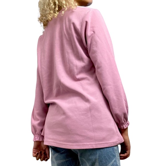 Vintage 1990s Pink Floral Pajama Top - Picture 3 of 14